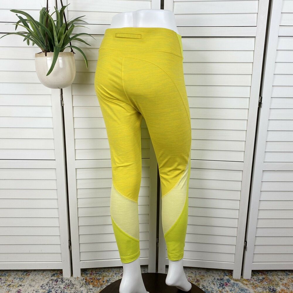 Outdoor Voices Techsweat 7/8 Zoom Leggings Athletic Yellow Colorblock Size XL